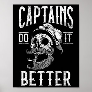Póster Capitanes Lo Hacen Mejor Capitán De Barcos