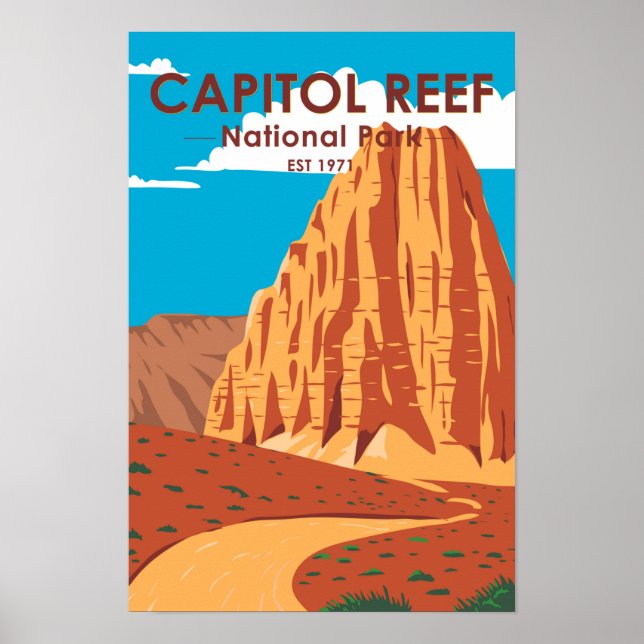 Póster Capitol Reef National Park Cathedral Valley Loop  (Frente)