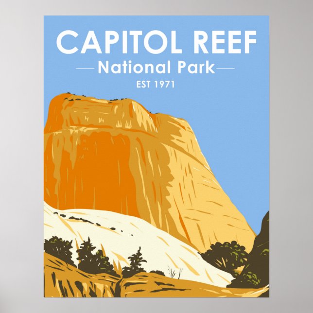 Póster  Capitol Reef National Park Utah Golden Throne (Frente)