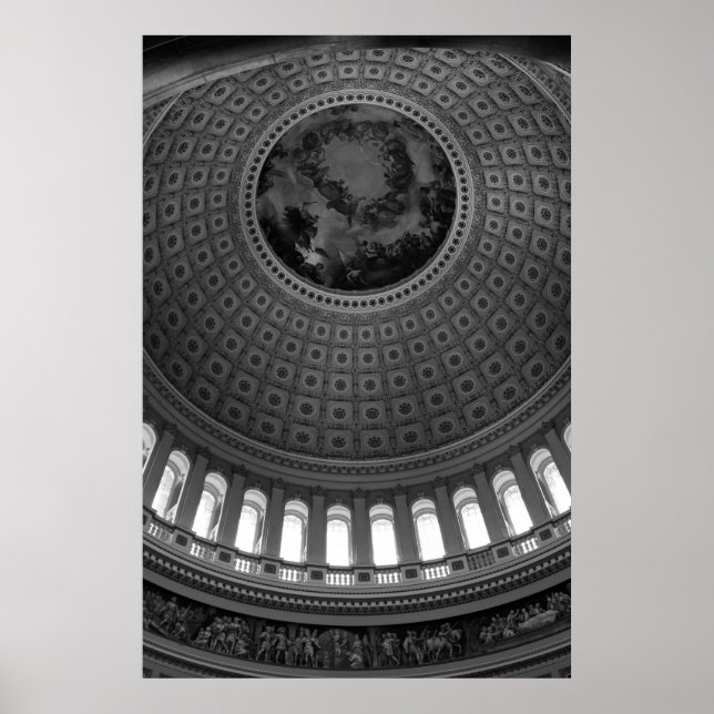 Póster Capitol Rotunda B&W (Frente)