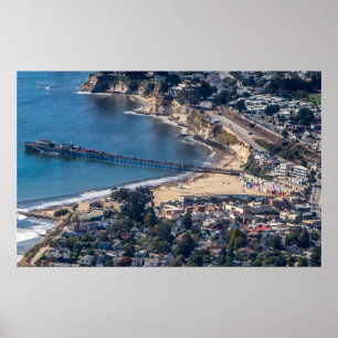 Póster Capitola Village California desde arriba