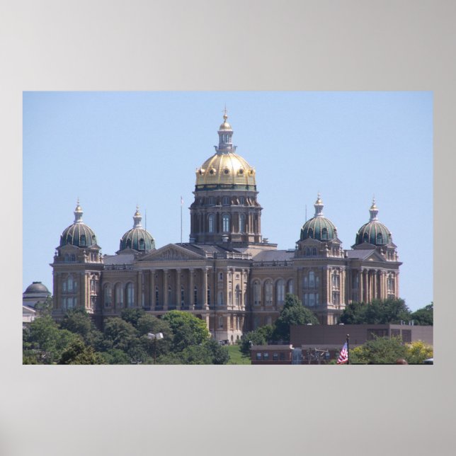 Póster Capitolio de Des Moines (Frente)
