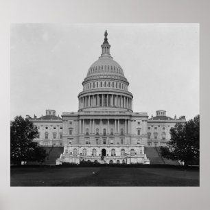 Póster Capitolio de Estados Unidos