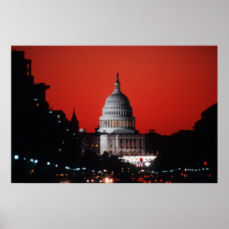 Póster Capitolio de Estados Unidos