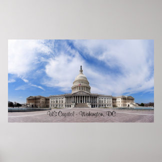 Póster Capitolio de Estados Unidos - Washington, DC