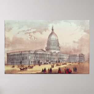 Póster Capitolio de los Estados Unidos, Washington D.C.