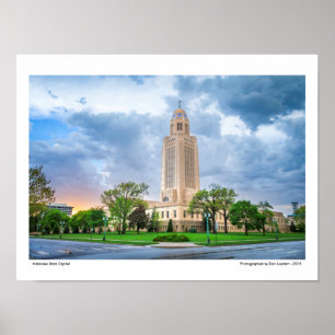 Póster Capitolio del estado de Nebraska