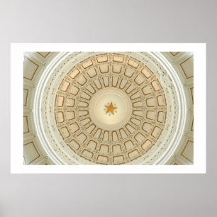 Póster Capitolio Estatal de Texas Rotunda