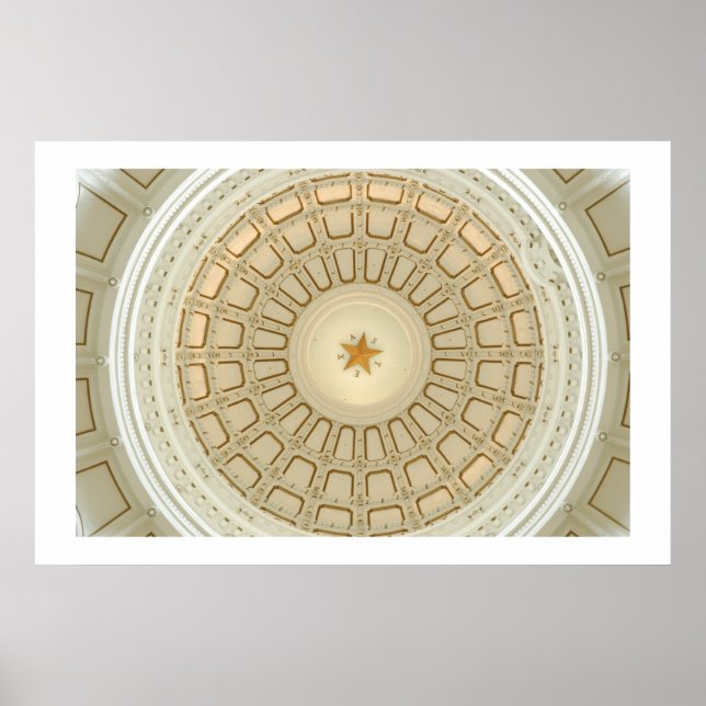 Póster Capitolio Estatal de Texas Rotunda (Frente)