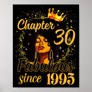Póster Capítulo 30 Fabuloso Desde 1995 Cumpleaños 30 Muje