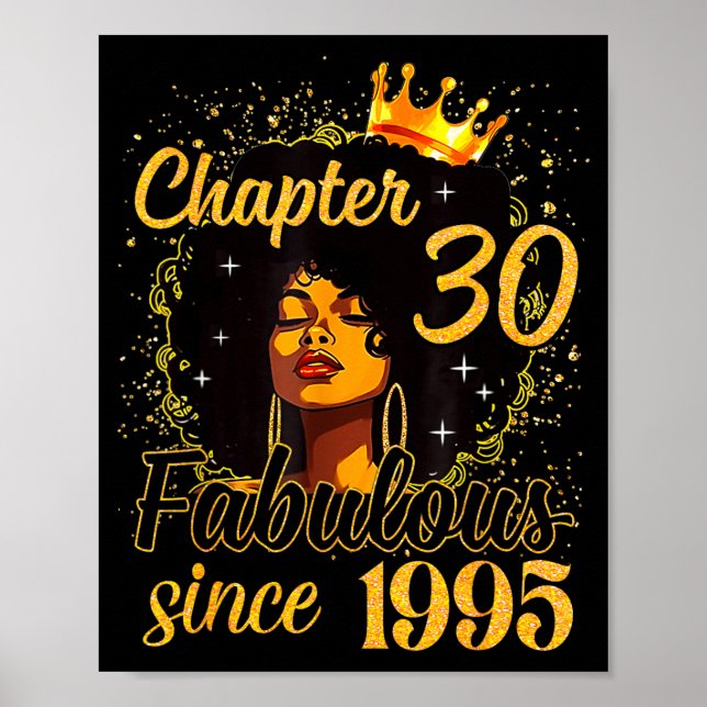 Póster Capítulo 30 Fabuloso Desde 1995 Cumpleaños 30 Muje (Frente)