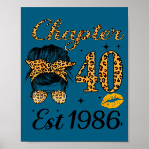 Póster Capítulo 40 Est 1986 Cumpleaños de Moño Desordenad