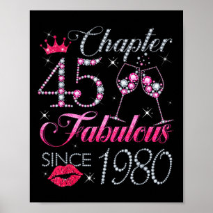 Póster Capítulo 45 Fabuloso desde 1980 45º regalo de cump