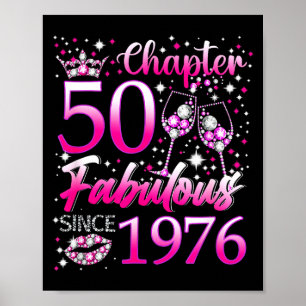 Póster Capítulo 50 Fabuloso Desde 1976 Cumpleaños 50 Muje