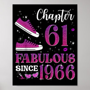 Póster Capítulo 61 fabuloso desde 1966 cumpleaños 61 niña