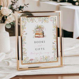 Póster Capítulo de flores silvestres del Rótulo de libros