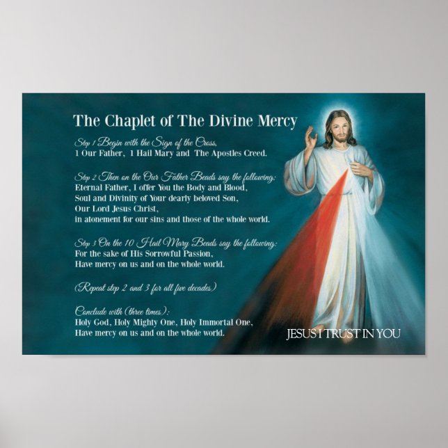 Póster CAPÍTULO de la Oración DIVINA MERCY (Frente)