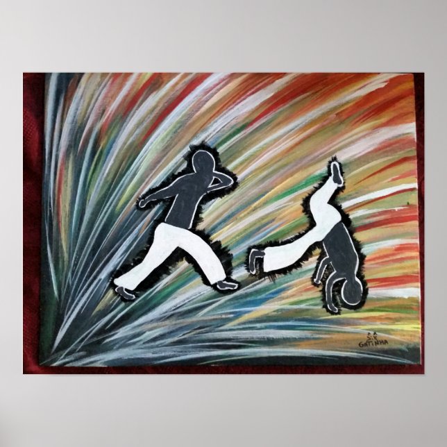 Póster capoeira jogo mma dance gala regalo de amor (Frente)