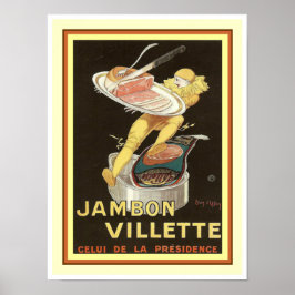 Póster Cappielllo Jambon Villette Ad Poster 12 x 16
