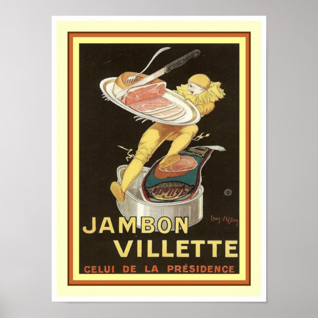 Póster Cappielllo Jambon Villette Ad Poster 12 x 16 (Frente)