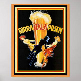 Póster Cappiello Birra Itala Pilsen Cartel 16 x 20