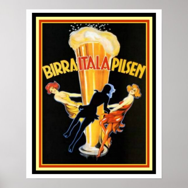 Póster Cappiello Birra Itala Pilsen Poster 16 x 20 (Frente)