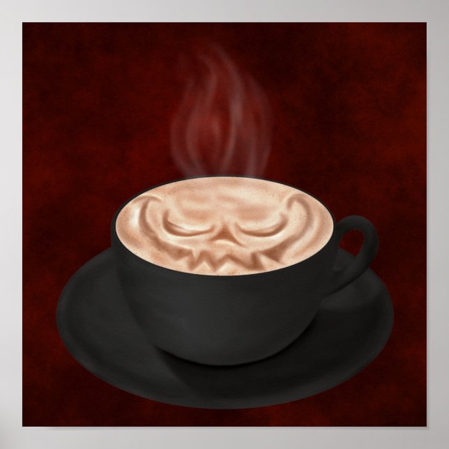 Póster Cappuccino de Halloween (Frente)