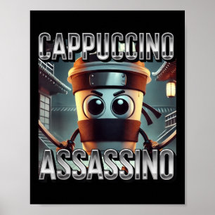 Póster Cappuccino Ino Coffee Amantes del Brainrot Italian