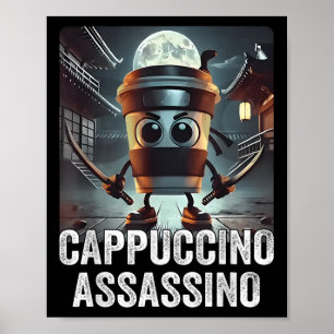 Póster Cappuccino Ino, Meme De Brainrot Italiano, Espress