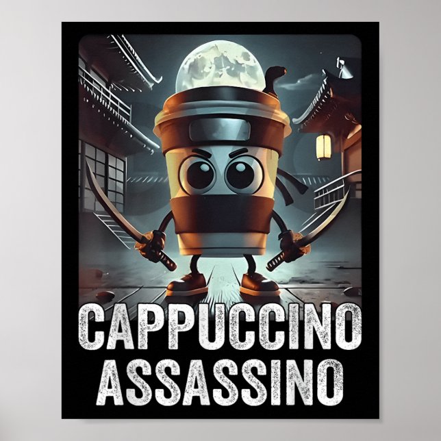 Póster Cappuccino Ino, Meme De Brainrot Italiano, Espress (Frente)