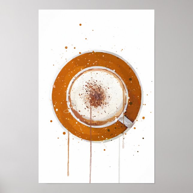 Póster Cappuccino Naranja (Frente)