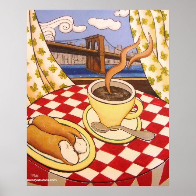 Póster Cappuccino y Cannoli (Frente)