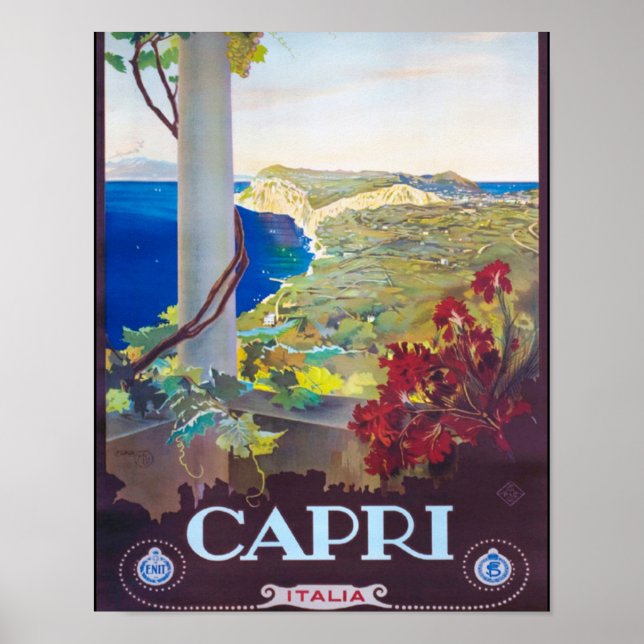 Póster Capri Italia Hermosa Vista (Frente)