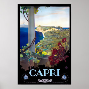 Póster Capri, Italia Poster de Turismo de Viajes de Viaje