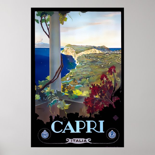 Póster Capri, Italia Poster de Turismo de Viajes de Viaje (Frente)