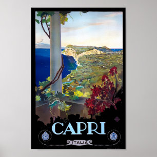 Póster Capri, Italia Poster de Turismo de Viajes de Viaje