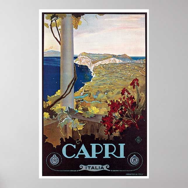 Póster Capri, Poster de Viajes por Viaje de Italia (Frente)