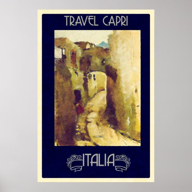 Póster Capri, Poster de Viajes por Viaje de Italia (Frente)