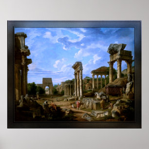 Póster Capriccio del Foro Romano de Giovanni Pannini