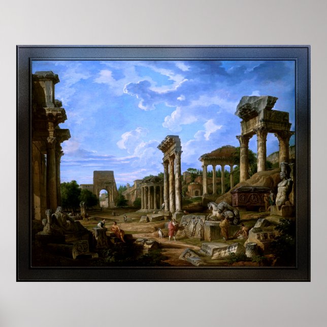 Póster Capriccio del Foro Romano de Giovanni Pannini (Frente)
