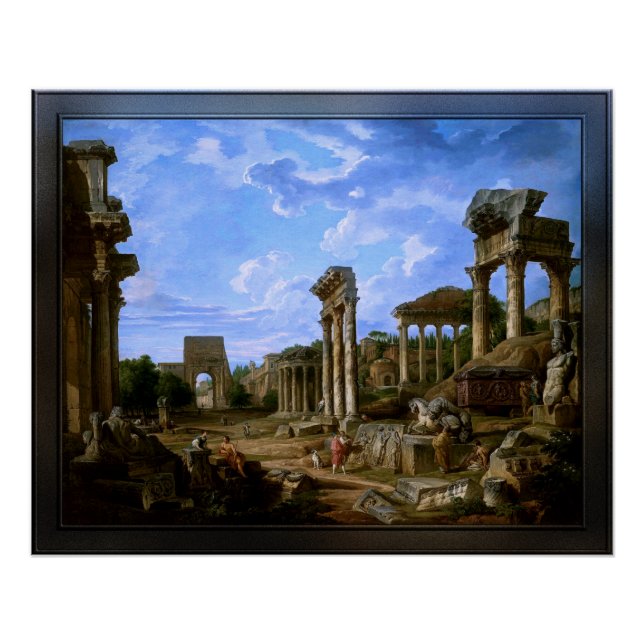 Póster Capriccio del Foro Romano de Giovanni Pannini (Anverso)