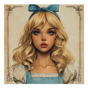 Póster Caprichos del País de las Maravillas de Alicia: Ca