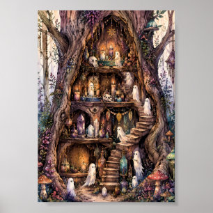 Póster Caprichosa Botica Embrujada de la Casa del Árbol F