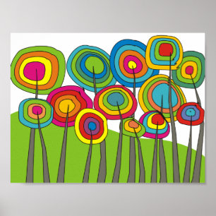 Poster caprichoso #7 del arte de la flor