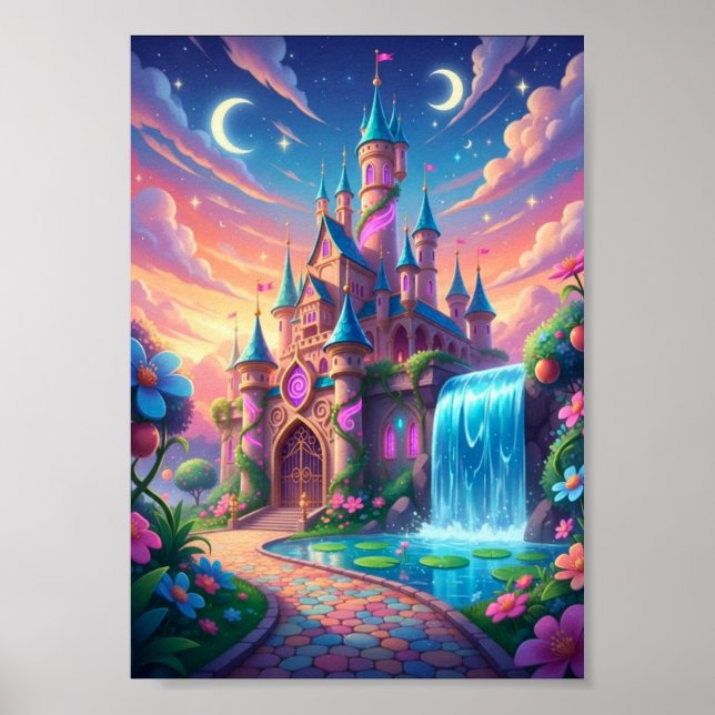 Póster Caprichoso del Castillo de las Dos Lunas co (Frente)