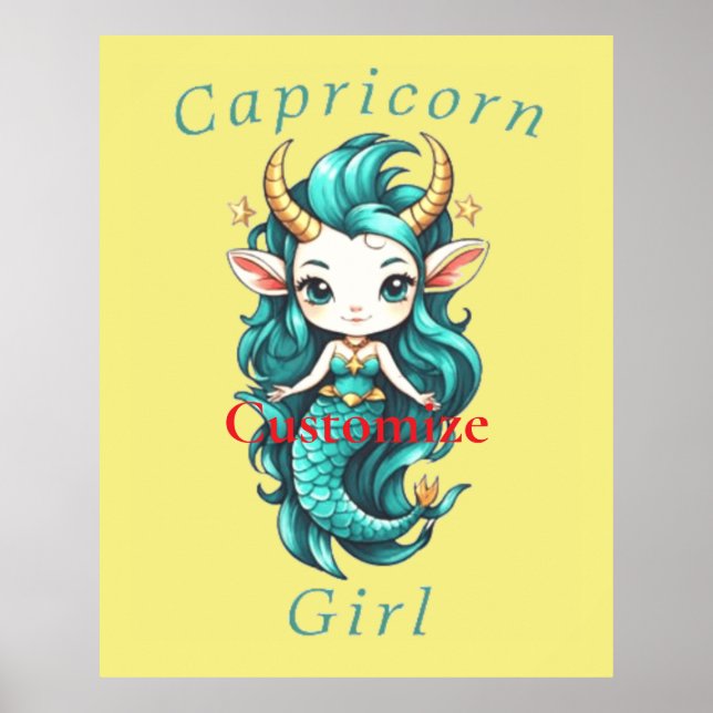Póster Capricorn Chica Mermaid Thunder_Cove (Frente)