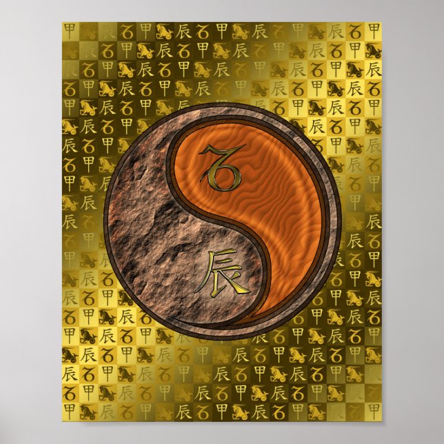 Póster Capricornio y dragón de madera (Frente)