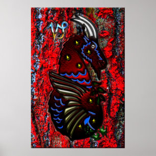 Póster Capricornio Zodiac Art