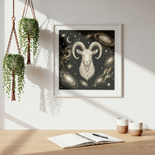 Póster Capricornio Zodíaco Celeste Astrología