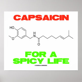 Póster Capsaicina Para Una Estructura Química De Vida Pic